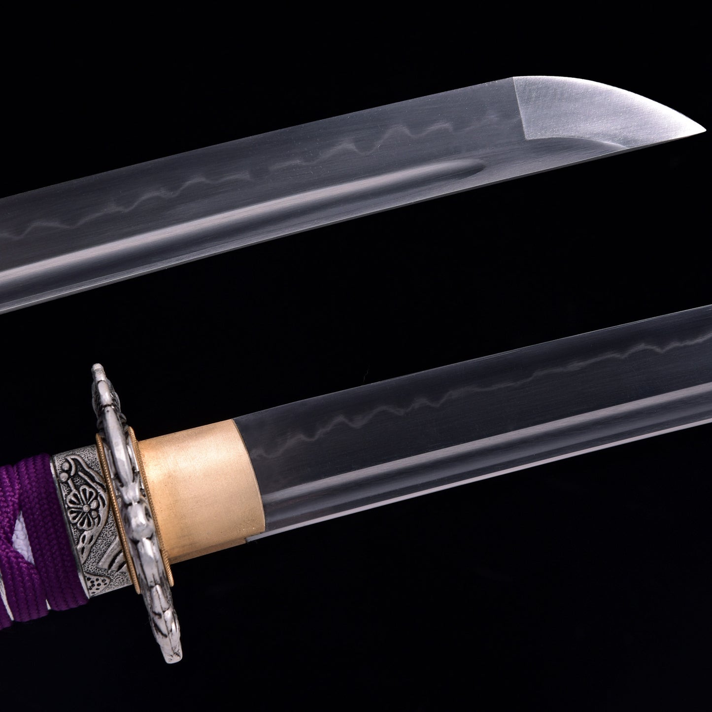 Handmade Japanese Sword Katana T10 Steel Clay Tempering  - QZH054