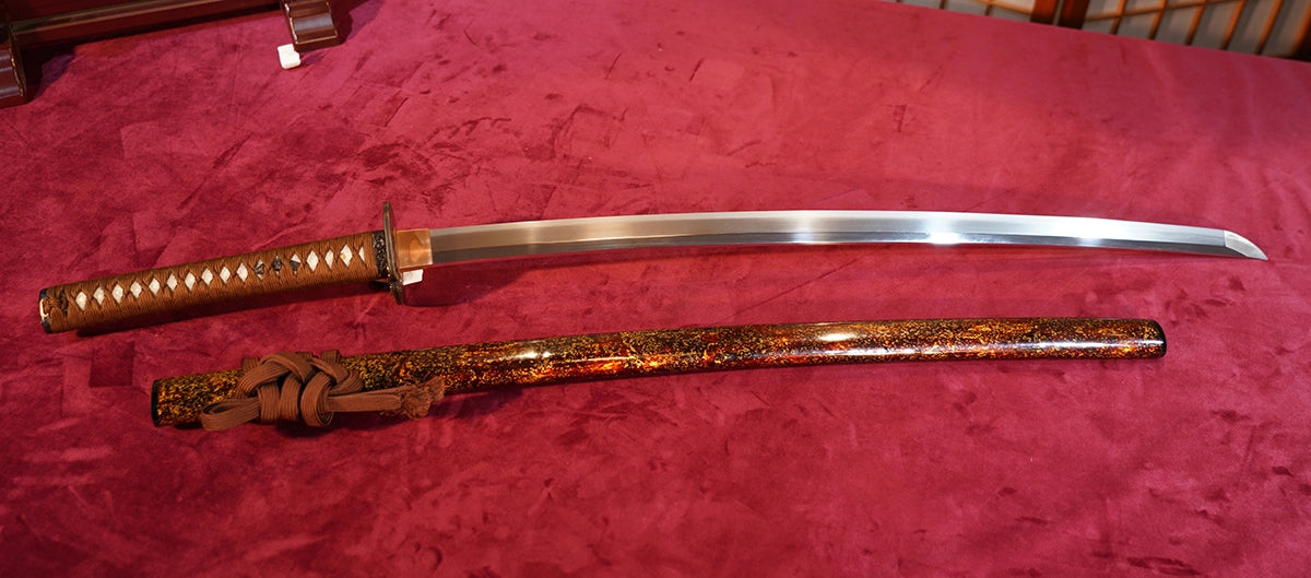 Crab Koshirae Tamahagene Katana (金虫喰塗鞘) by Zsey