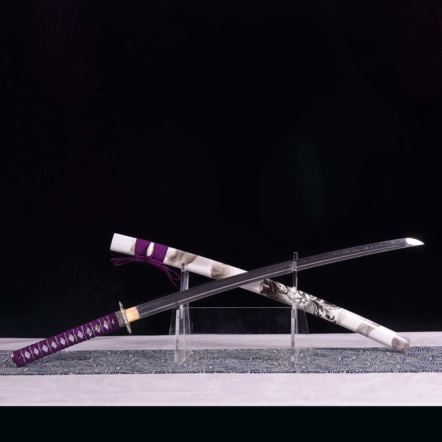 Handmade Japanese Sword Katana T10 Steel Clay Tempering  - QZH054